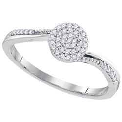 10KT White Gold 0.15CT DIAMOND FASHION RING