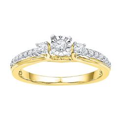 10K Yellow-gold 0.33CTW DIAMOND FASHION RING