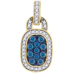 10K Yellow-gold 0.45CTW DIAMOND MICRO-PAVE PENDANT