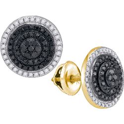 10K Yellow-gold 0.55CTW DIAMOND MICRO PAVE EARRING