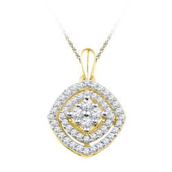 10K Yellow-gold 0.50CTW DIAMOND FASHION PENDANT