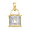 Image 1 : 10KT Yellow Gold 0.12CTW DIAMOND MICRO PAVE PENDANT