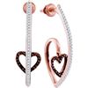 Image 1 : 10KT Rose Gold 0.27CTW RED DIAMOND FASHION EARRING