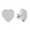 Image 1 : 10KT White Gold 0.50CTW DIAMOND HEART EARRINGS