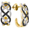 Image 1 : 10K Yellow-gold 0.50CTW DIAMOND FASHION EARRINGS
