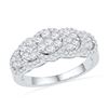 Image 1 : 10KT White Gold 0.63CTW DIAMOND FASHION RING