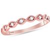 Image 1 : 14kt Rose Gold Womens Round Diamond Stackable Band Ring