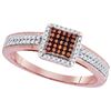 Image 1 : 10KT Rose Gold 0.25CTW DIAMOND MICRO-PAVE BRIDAL RING