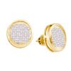 Image 1 : 14KT Yellow Gold 1.00CTW PRINCESS DIAMOND SET EARRINGS