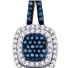 Image 1 : 10K Yellow-gold 0.50CT BLUE DIAMOND FASHION PENDANT