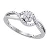 Image 1 : 10KT White Gold 0.26CTW DIAMOND FASHION RING
