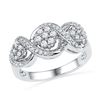 Image 1 : 10KT White Gold 0.33CTW DIAMOND FASHION RING