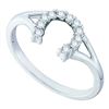 Image 1 : 10K White-gold 0.10CTW DIAMOND FASHION RING