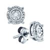 Image 1 : 925 Sterling Silver White 0.10CTW DIAMOND FASHION EARRI