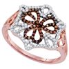 Image 1 : 10KT Rose Gold 0.33CTW DIAMOND MICRO-PAVE RING