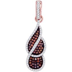 10KT Rose Gold 0.33CTW-Diamond MICRO-PAVE PENDANT