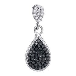 10KT White Gold 0.25CTW DIAMOND MICRO-PAVE PENDANT