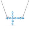 Image 1 : 925 Sterling Silver White 0.22CTW DIAMOND BT NECKLACE