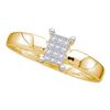 Image 1 : 14KT Yellow Gold 0.12CTW DIAMOND INVISIBLE RING