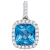Image 1 : 14KT White Gold 0.19CTW-Diamond 1.45(MIN)CT BT PENDANT
