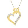 Image 1 : 10K Yellow-gold 0.10CTW DIAMOND FASHION PENDANT