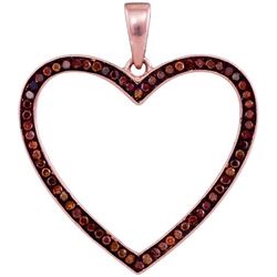 10KT Rose Gold 0.20CTW DIAMOND HEART PENDANT