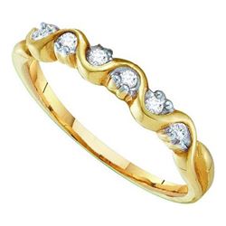 10KT Yellow Gold 0.10CTW DIAMOND LADIES BAND