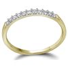 14kt Yellow Gold Womens Round Diamond Band Wedding Anni