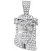 10KT White Gold 0.75CTW-Diamond JESUS PENDANT