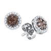 Image 1 : 10KT White Gold 0.25CTW COGNAC DIAMOND FASHION EARRINGS