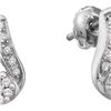 Image 1 : 14KT White Gold 0.25CT DIAMOND FLOWER EARRING