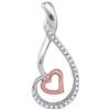 10KT White Gold 0.11CTW DIAMOND FASHION PENDANT