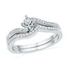 Image 1 : 10KT White Gold 0.20CTW DIAMOND FASHION BRIDAL SET