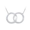 Image 1 : 10KT White Gold 0.10CTW DIAMOND FASHION NECKLACE