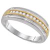 Image 1 : 10KT White Gold Two Tone 0.27CTW DIAMOND MENS FASHION B