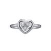 Image 1 : 10KT White Gold 0.05CTW LADIES DIAMOND HEART RING
