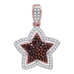 14K Yellow-Gold 0.28CTW DIAMOND MICRO-PAVE STAR PENDANT