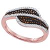 Image 1 : 10KT Rose Gold 0.33CTW DIAMOND MICRO-PAVE RING