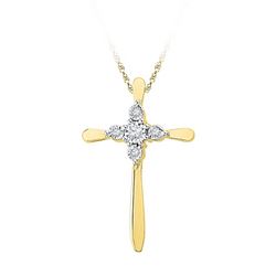10K Yellow-gold 0.05CTW DIAMOND FASHION PENDANT