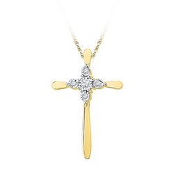 10K Yellow-gold 0.05CTW DIAMOND FASHION PENDANT