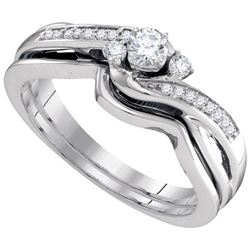 10KT White Gold 0.25CTW DIAMOND FASHION RING