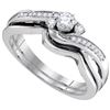 Image 1 : 10KT White Gold 0.25CTW DIAMOND FASHION RING