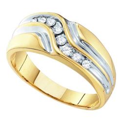 10K Yellow-gold 0.25CT DIAMOND FASHION MENS BAND