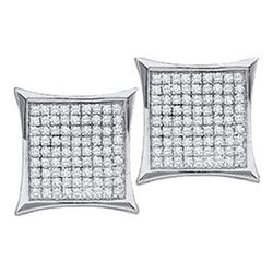 925 Sterling Silver White 0.05CT DIAMOND MICRO-PAVE EAR