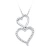 Image 1 : 10KT White Gold 0.16CTW DIAMOND FASHION PENDANT