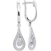 Image 1 : 10KT White Gold 0.21CTW DIAMOND MICRO-PAVE EARRINGS