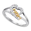 Image 1 : 925 Sterling Silver White 0.05CTW DIAMOND MOM RING