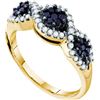 Image 1 : 0.50CT BLACK DIAMOND FLOWER BAND