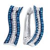 Image 1 : 10KT White Gold 0.25CT DIAMOND MICRO-PAVE HOOPS