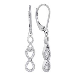 925 Sterling Silver White 0.22CTW DIAMOND FASHION EARRI